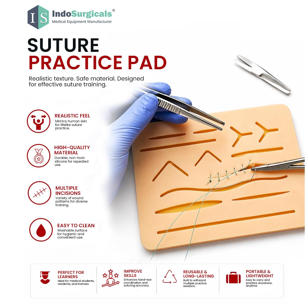 Premium Suture Practice Kit with Pad for Students