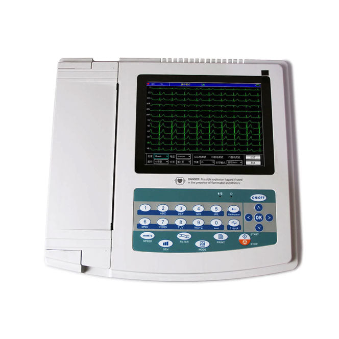 CONTEC ECG1200G Digital 12 channel/lead EKG+PC Sync software, Electrocardiograph Touch Screen