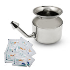 Stainless Steel Jala Neti Pot 500ml With 10 Sachet of Neti Salt