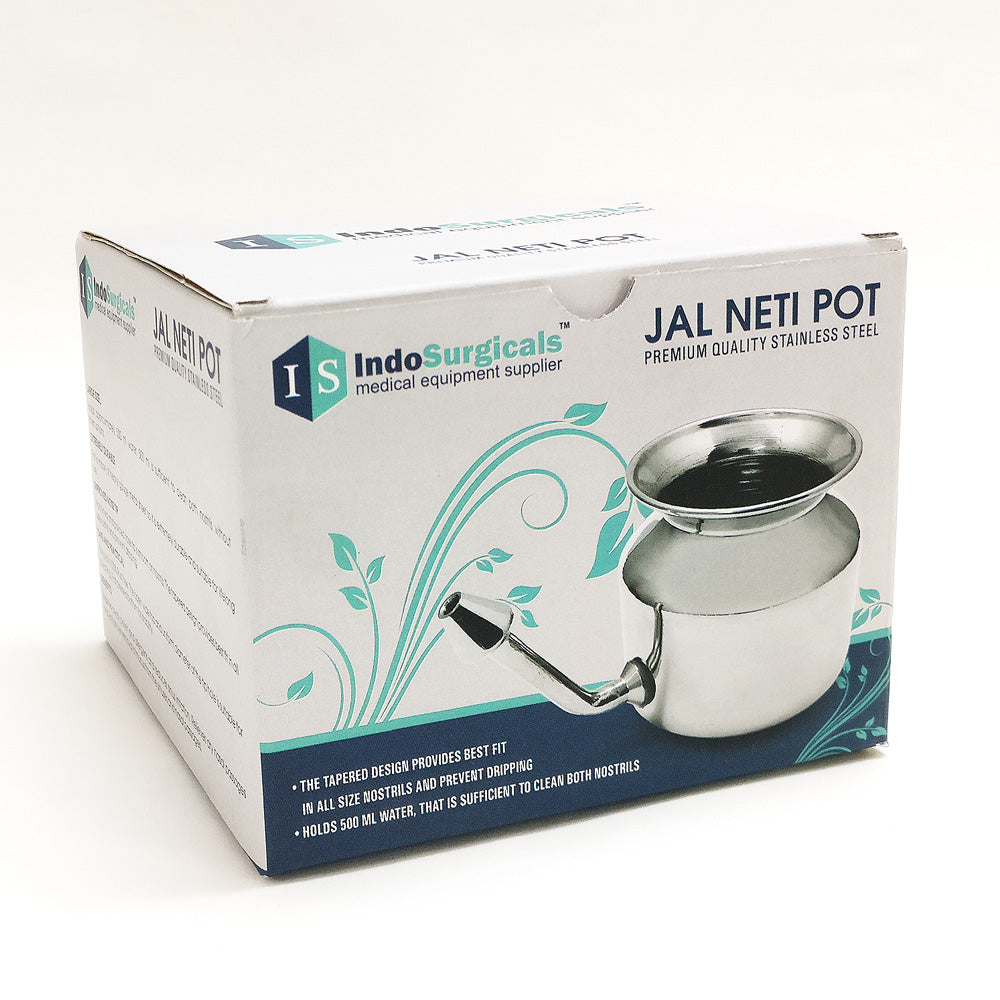 Stainless Steel Jala Neti Pot 500ml With 10 Sachet of Neti Salt Additional View