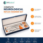 Neurological Reflex Hammer Set for Doctors & Medical Students | Medical Examination Hammer Set with Wartenberg Pinwheel, Babinski, Taylor, Buck & Queen Square Hammer