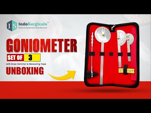 Goniometer Set of 3 with Knee Hammer & Measuring Tape