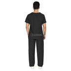 IndoSurgicals Scrub Suit for Doctors, Unisex, Poly Cotton (Black) Additional View