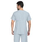 IndoSurgicals Scrub Suit for Doctors, Unisex, Poly Cotton (Grey) Additional View