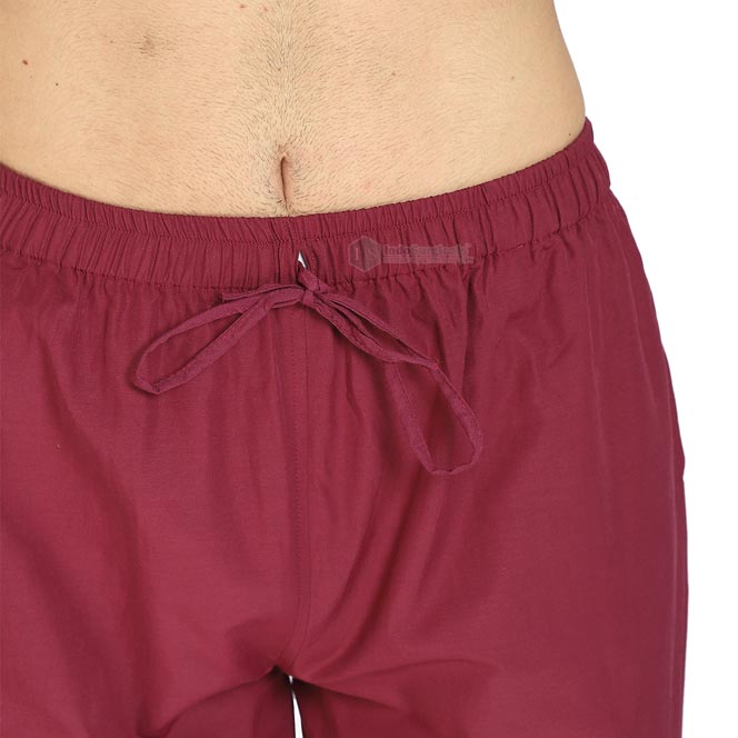 IndoSurgicals Scrub Suit for Doctors, Unisex, Poly Cotton (Maroon) Additional View