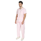 IndoSurgicals Scrub Suit for Doctors, Unisex, Poly Cotton (Baby Pink) Additional View
