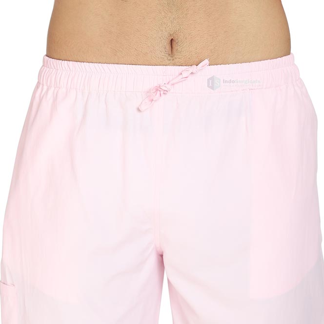 IndoSurgicals Scrub Suit for Doctors, Unisex, Poly Cotton (Baby Pink) Additional View