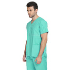 IndoSurgicals Scrub Suit for Doctors, Unisex, Poly Cotton (Green) Additional View