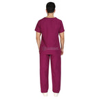 IndoSurgicals Scrub Suit for Doctors, Unisex, Poly Cotton (Wine) Additional View