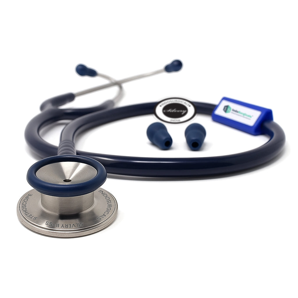 IndoSurgicals Silvery II-SS Stethoscope (Free Engraving)