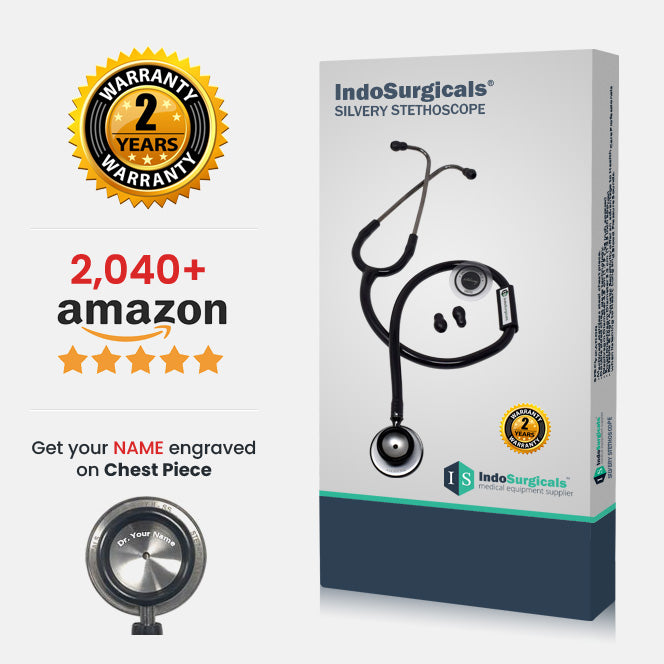 IndoSurgicals Silvery Stethoscope (Free Engraving) Additional View