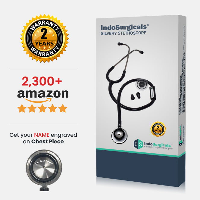 Silvery Stethoscope (Free Engraving)